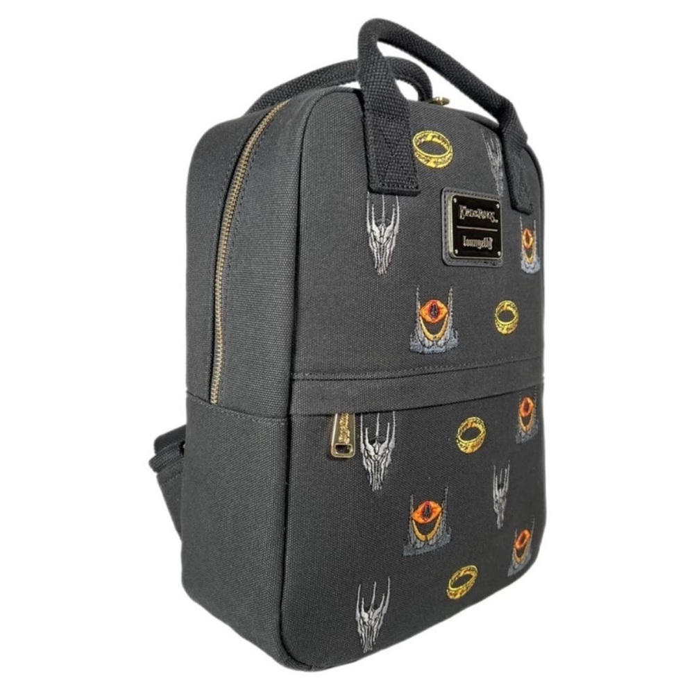 Loungefly Exclusive Lord of Rings Sauron AOP Canvas Mini Backpack - Picture 4 of 11